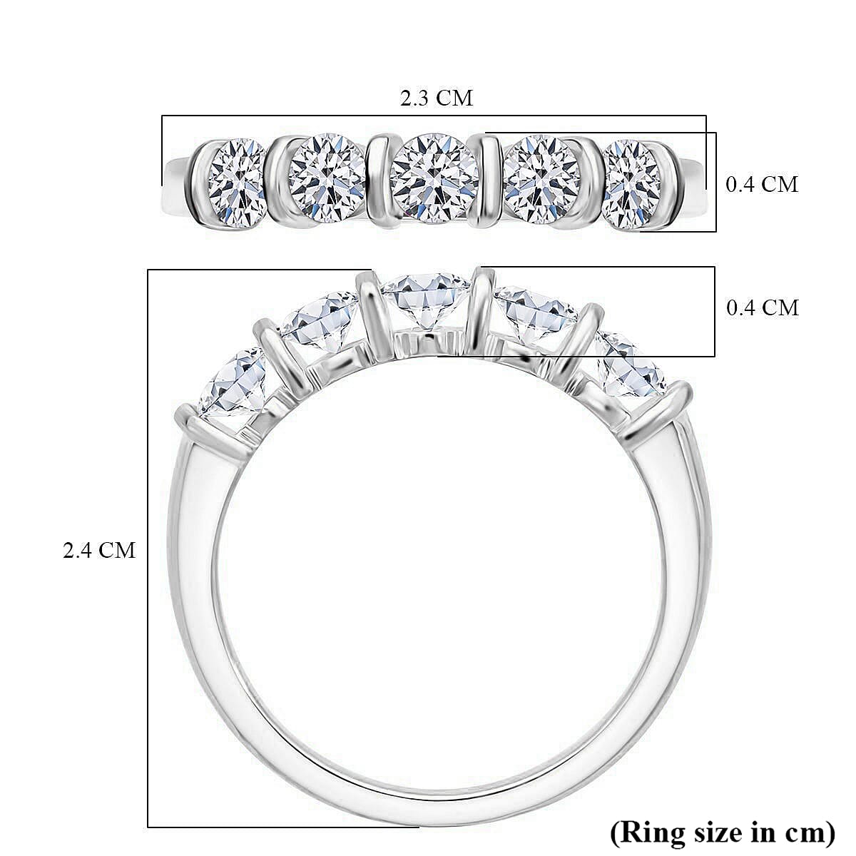 Luxuriant Lab Grown Diamond Ring in Sterling Silver