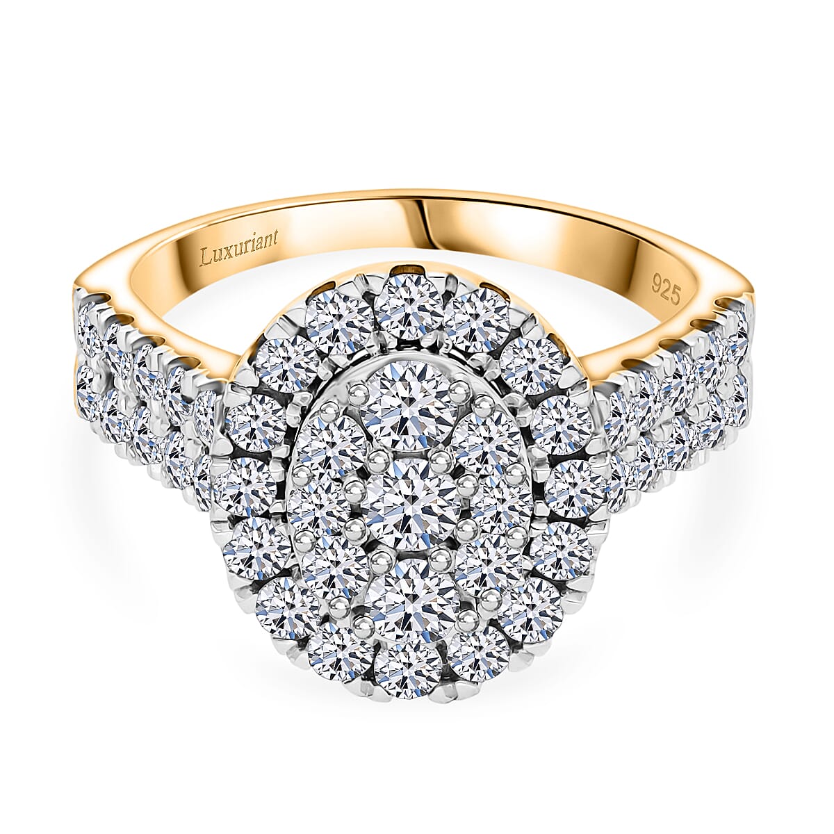 Luxuriant Lab Grown Diamond Fancy Ring in Sterling Silver