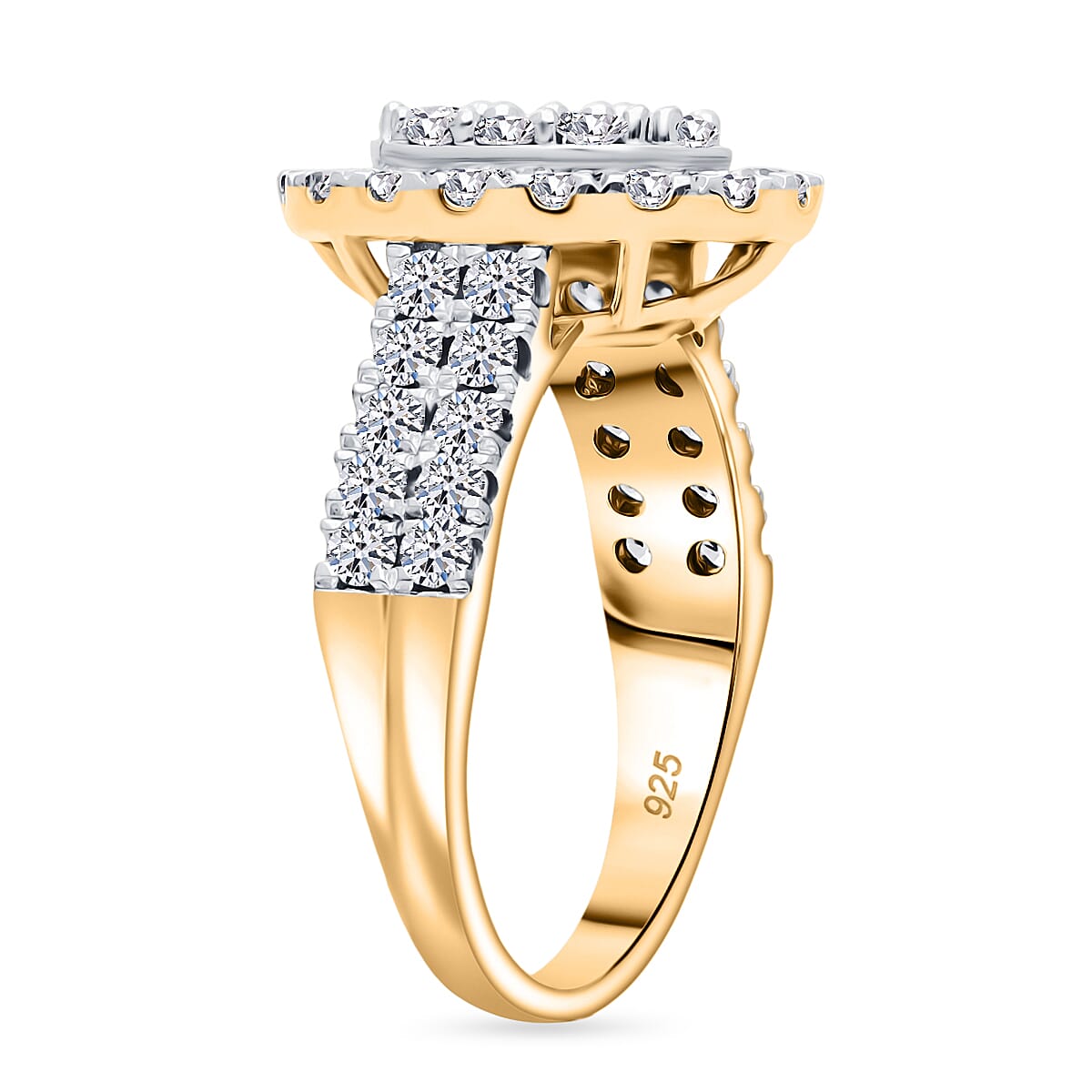 Luxuriant Lab Grown Diamond Fancy Ring in Sterling Silver