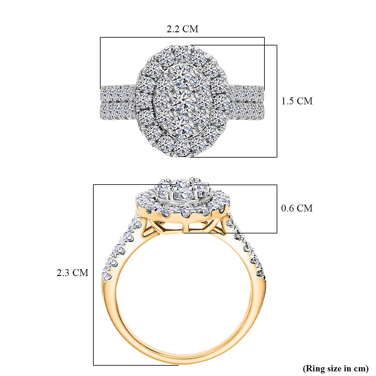 Luxuriant Lab Grown Diamond Fancy Ring in Sterling Silver