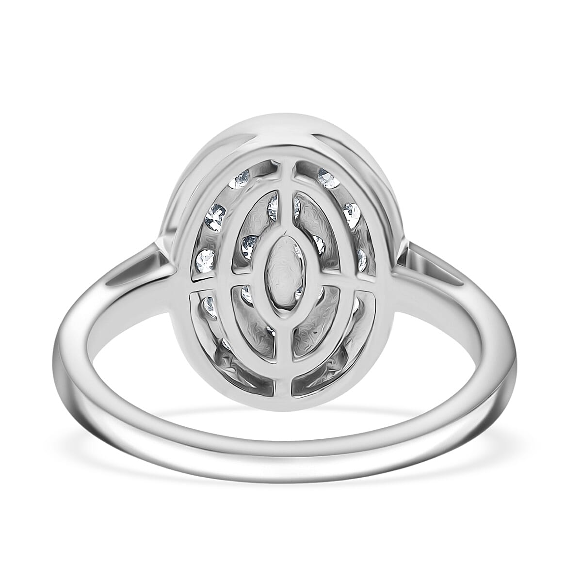 Luxuriant Lab Grown Diamond Fancy Ring in Sterling Silver