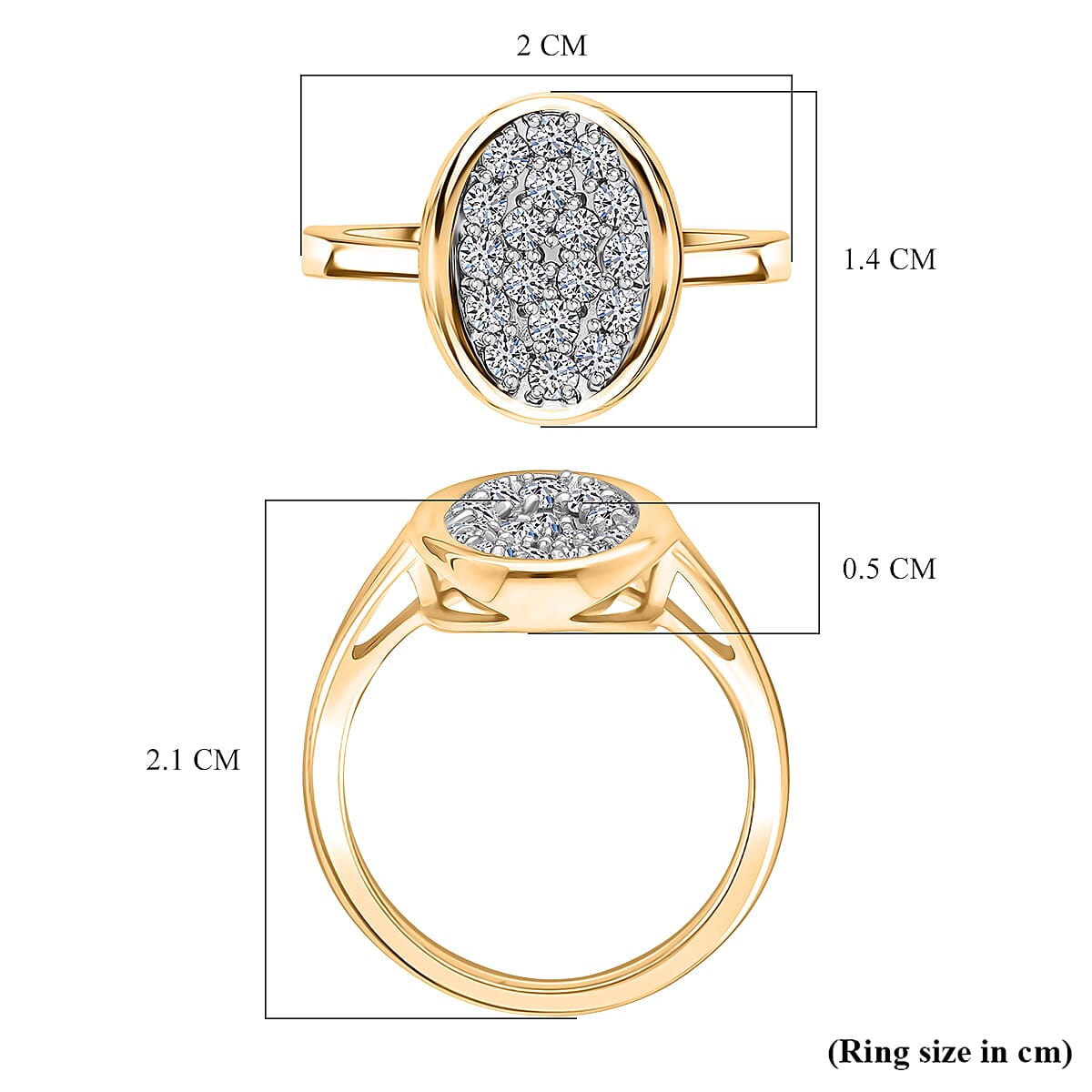 Luxuriant Lab Grown Diamond Fancy Ring in Sterling Silver