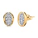 LUXURIANT 0.50 Ct. Lab Grown Diamond Cluster Push Back Earring in Vermeil Yellow Gold Plated Sterling Silver (SI-GH)
