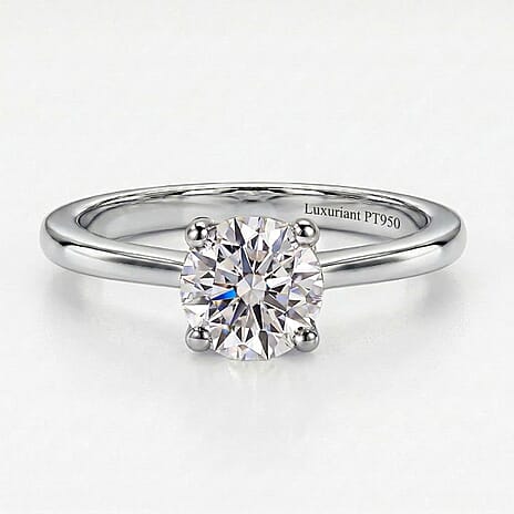 Luxuriant Diamond 950 Platinum IGI Certified Lab Grown Diamond (VS-E) Solitaire Ring 1.02 Ct.