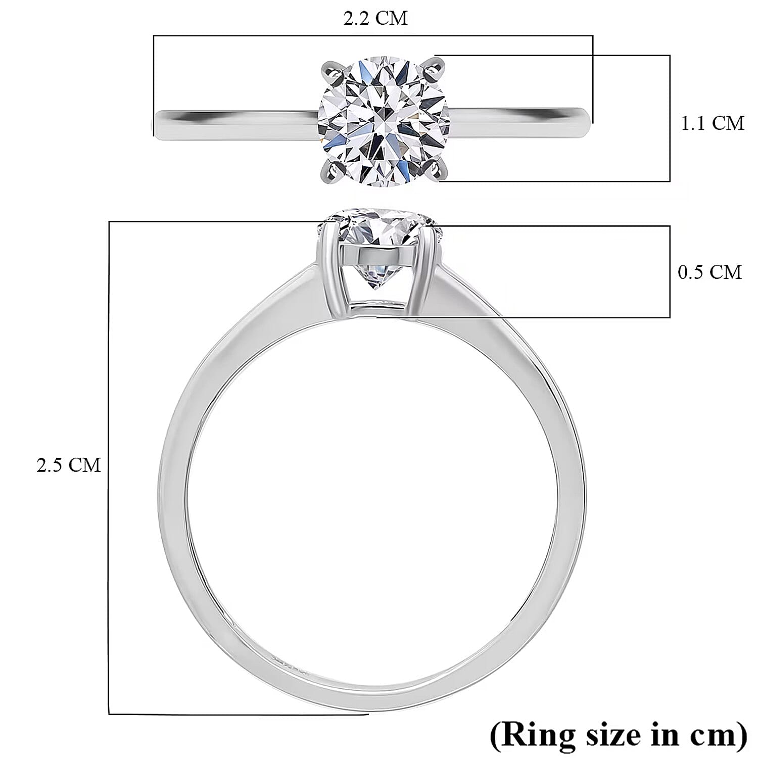 Luxuriant Diamond 950 Platinum IGI Certified Lab Grown Diamond (VS-E) Solitaire Ring 1.02 Ct.