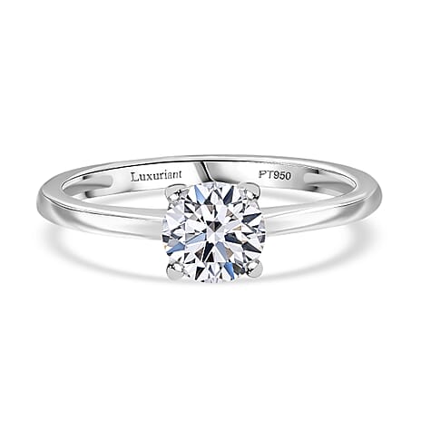 Luxuriant Diamond 950 Platinum IGI Certified Lab Grown Diamond (VS-E) Solitaire Ring 1.02 Ct.