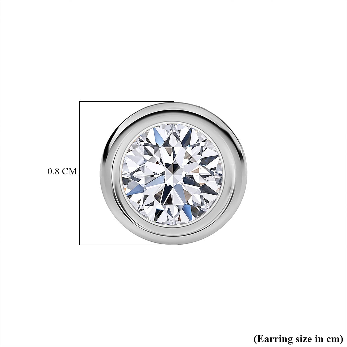 Luxuriant Diamond Lab Grown Diamond (SI-GH) Stud Push Back Earring in in Rhodium Overlay Sterling Silver 1.00 Ct.