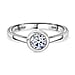 Luxuriant SGL Certified Lab Grown Diamond (SI-GH) Solitaire Ring in Sterling Silver