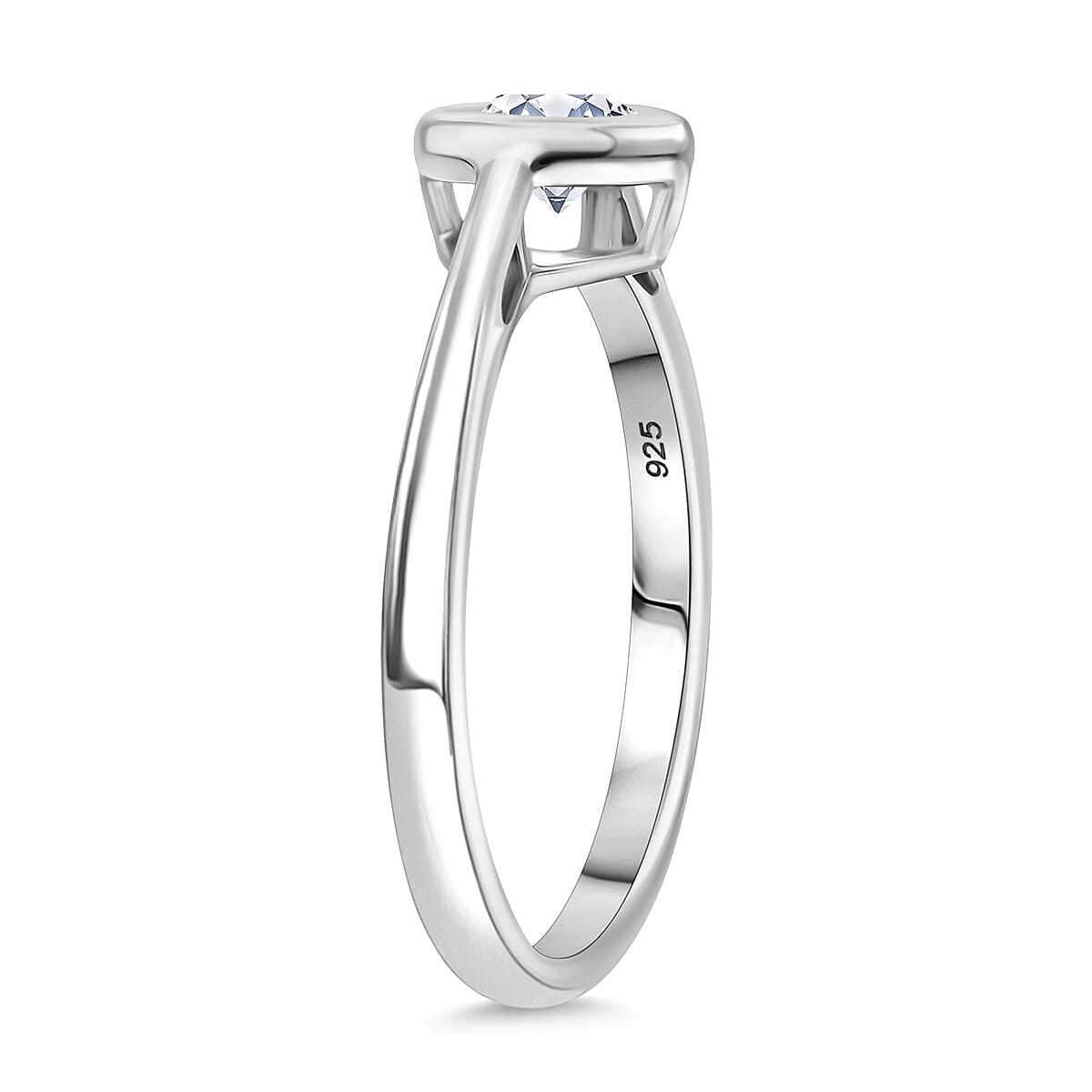 Luxuriant SGL Certified Lab Grown Diamond (SI-GH) Solitaire Ring in Sterling Silver
