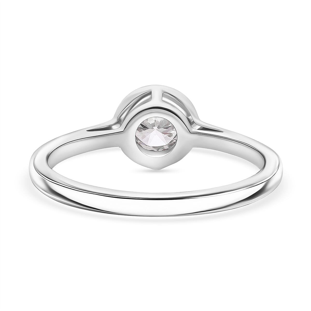 Luxuriant SGL Certified Lab Grown Diamond (SI-GH) Solitaire Ring in Sterling Silver