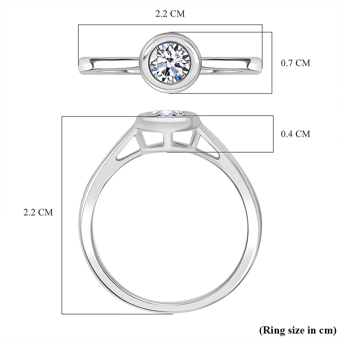 Luxuriant SGL Certified Lab Grown Diamond (SI-GH) Solitaire Ring in Sterling Silver