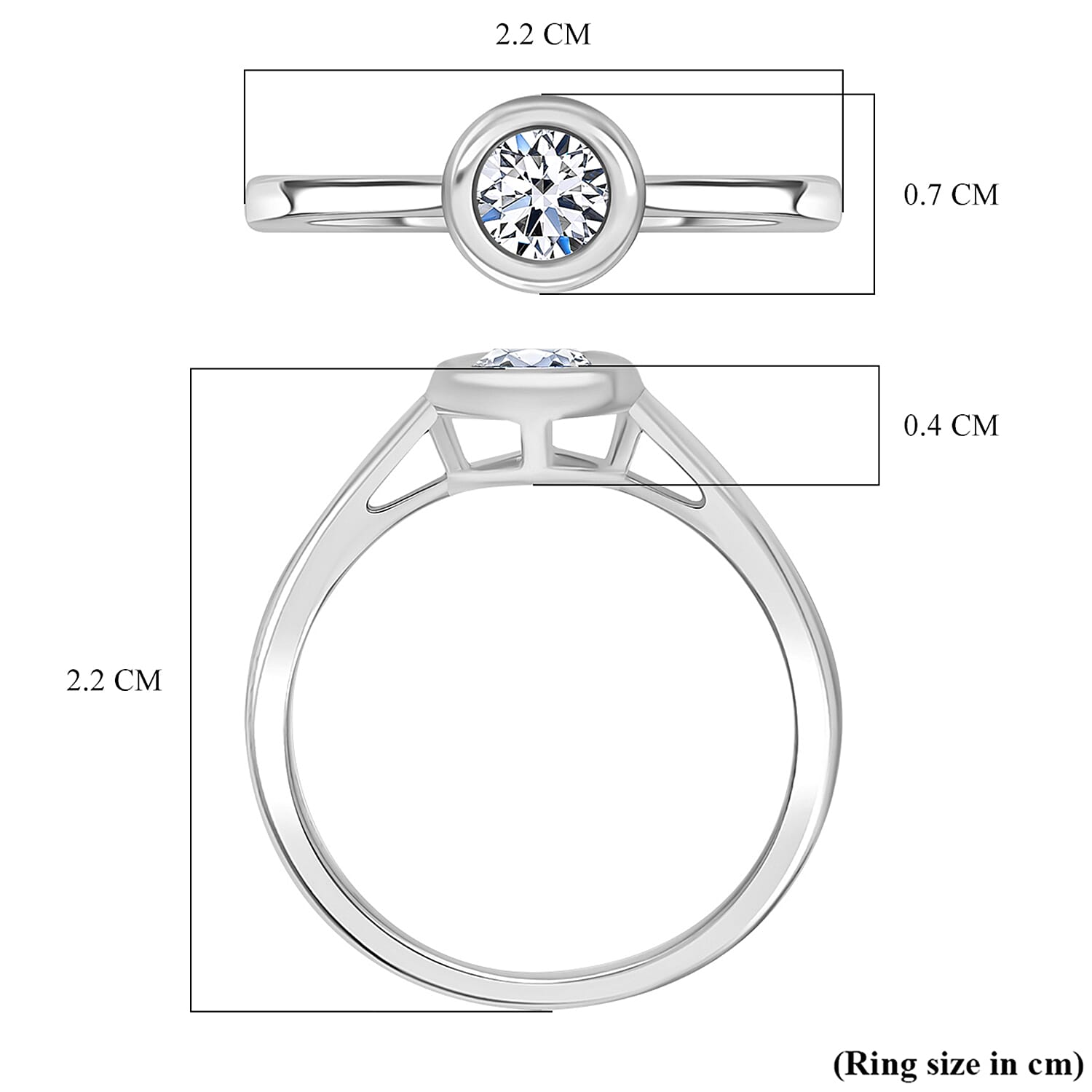 Luxuriant SGL Certified Lab Grown Diamond (SI-GH) Solitaire Ring in Sterling Silver