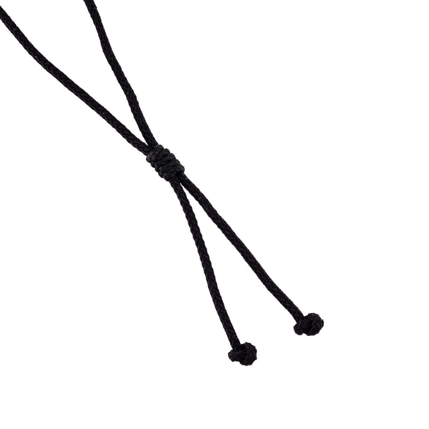 24K Yellow Gold Type A White Jade Phoenix Cotton Thread Adjustable Necklace (Size - 30) 125.00 Ct.