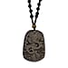 Black Obsidian Dragon Hand - Carved Pendant with Beads Chain (Size - 26) 340.00 Ct.