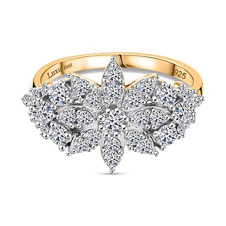 Luxuriant - Lab Grown Diamond Ring in Vermeil Yellow Gold Plated Sterling Silver 1.04 Ct.