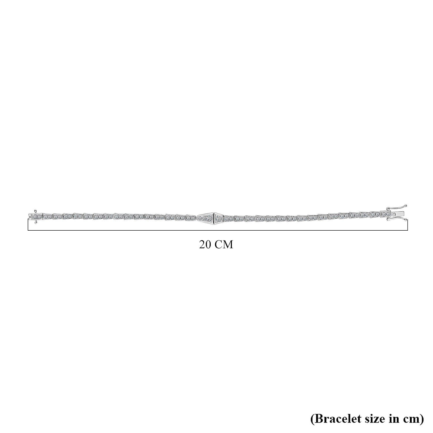 Designer Inspired Luxuriant - SGL Certified Lab Grown Diamond (SI-GH) Bracelet (Size 7.5) in Platinum Overlay Sterling Silver 2.50 Ct, Silver Wt. 8.00 Gms.