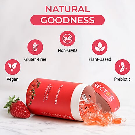 NECTOR Multivitamin SUGAR FREE Strawberry Gummies - 120 Days Supply (4 Months)