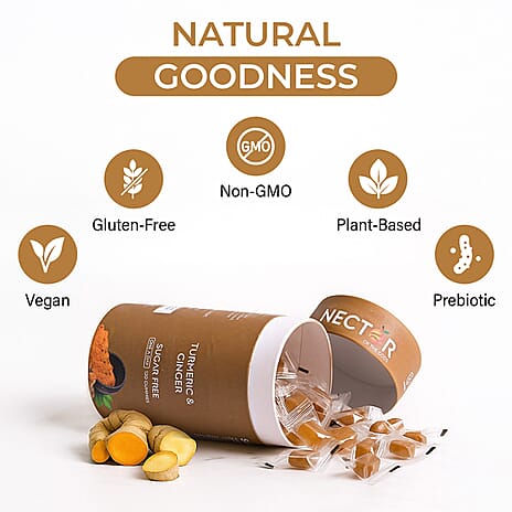 THE LOWEST EVER BLACK FRIDAY PRICE- NECTOR Turmeric - Ginger SUGAR FREE Gummies - 120 Days Supply (4 Months)