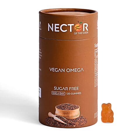 NECTOR Vegan Omega SUGAR FREE Gummies for Heart, Brain and Joint Health - 120 Gummies