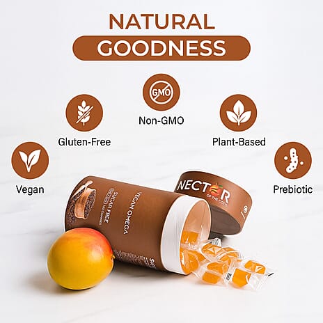 NECTOR Vegan Omega SUGAR FREE Gummies for Heart, Brain and Joint Health - 120 Gummies