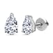 LUXURIANT 3 Ct. Lab Grown Diamond Solitaire Stud Earring with Screw Back in 14K White Gold IGI Certified