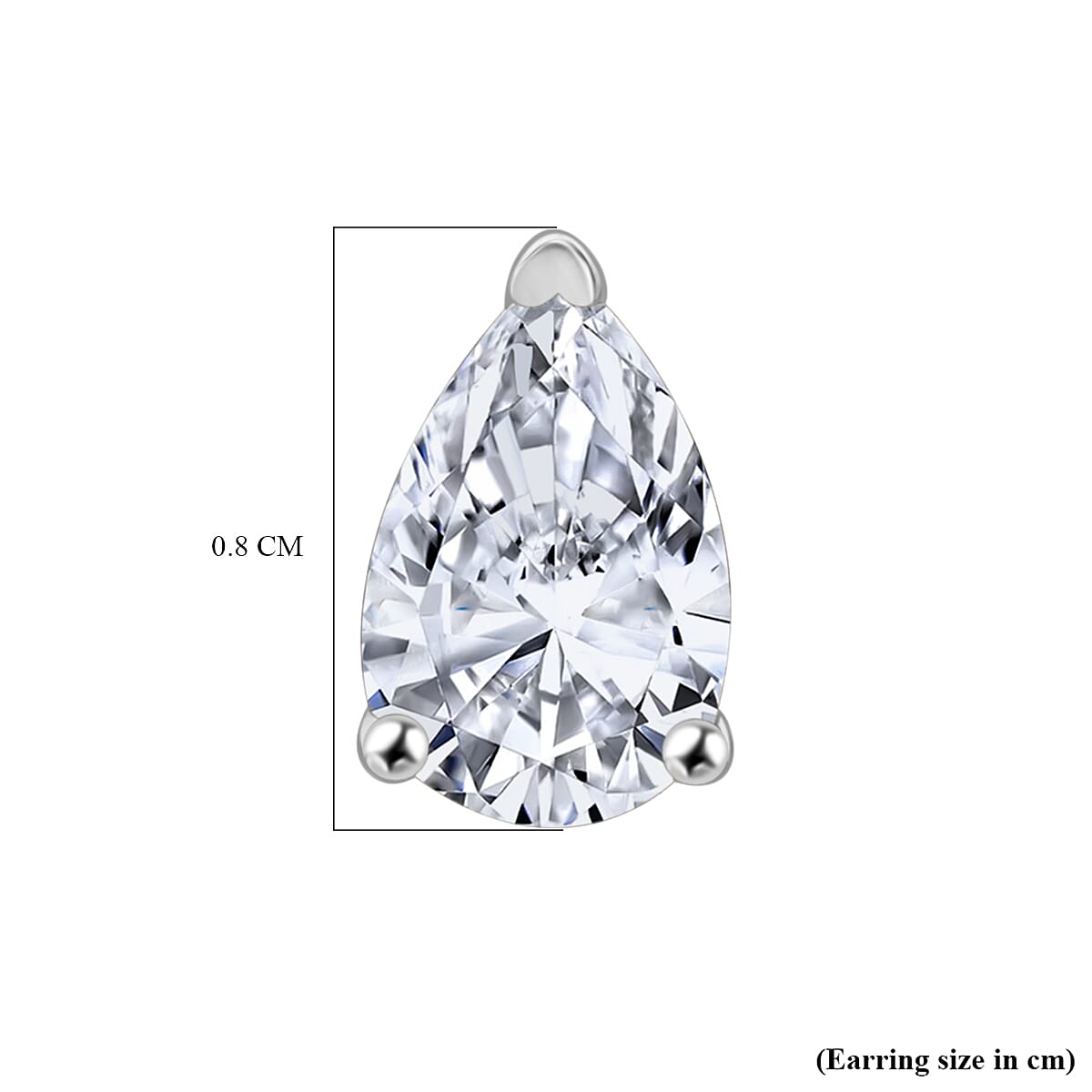 Luxuriant - 950 Platinum SGL Certified Lab Grown Diamond (VS-EF) Earring with Screw Back 1.50 Ct.