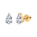 LUXURIANT 3 Ct. Lab Grown Diamond Solitaire Stud Earring with Screw Back in 14K Yellow Gold IGI Certified