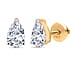 LUXURIANT 3 Ct. Lab Grown Diamond Solitaire Stud Earring with Screw Back in 14K Yellow Gold IGI Certified