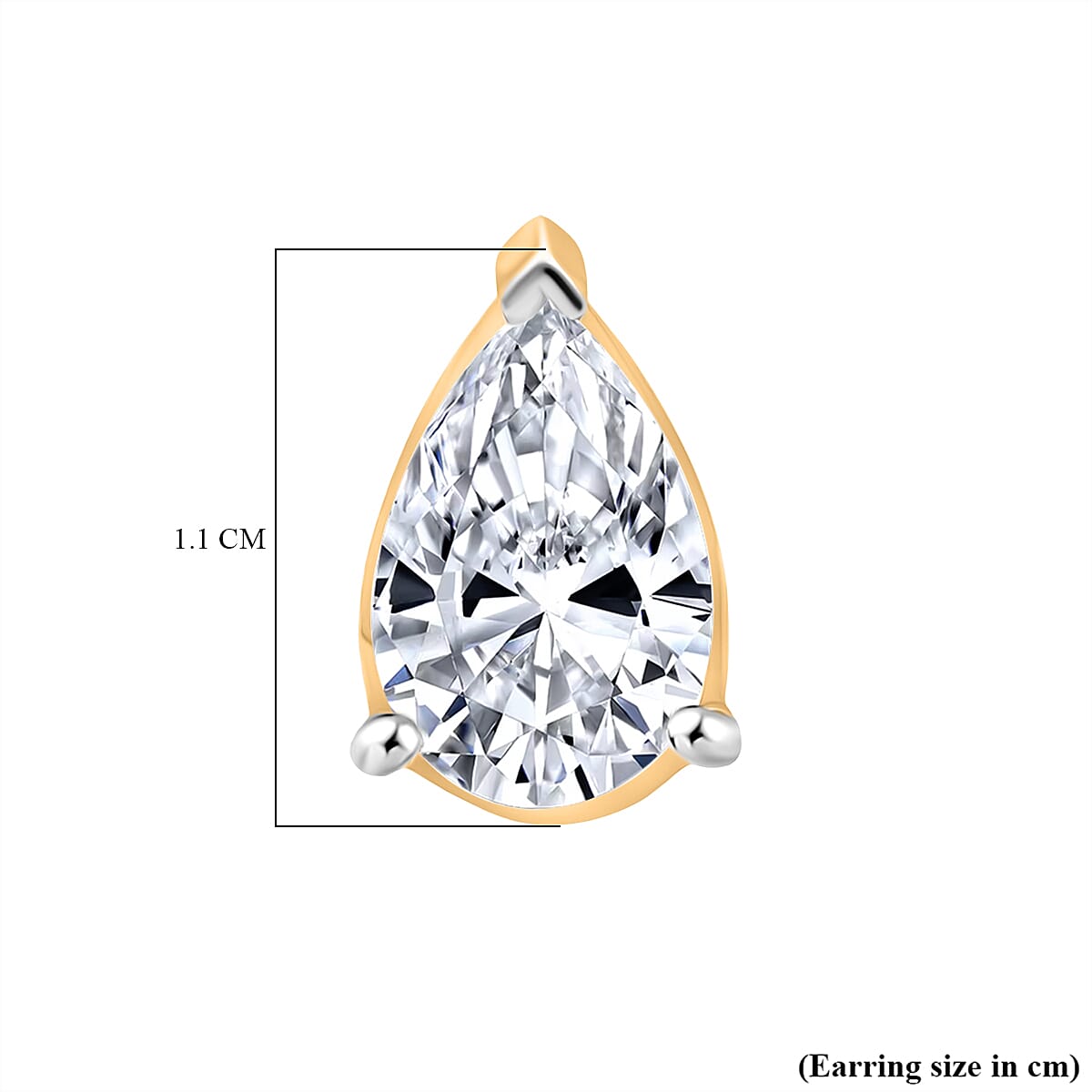14K Yellow Gold VS Lab Grown Diamond F, VS Earring, Gold Wt.1.69 Gms  4.000  Ct.