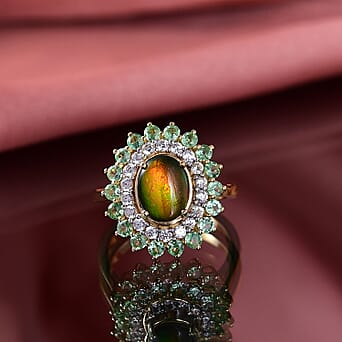https://tjcuk.sirv.com/Products/81/7/8171993/Ammolite-Tsavorite-Garnet-White-Zircon-Main-Stone-With-Side-Stone-Ring_8171993_1.jpg?w=342&h=342