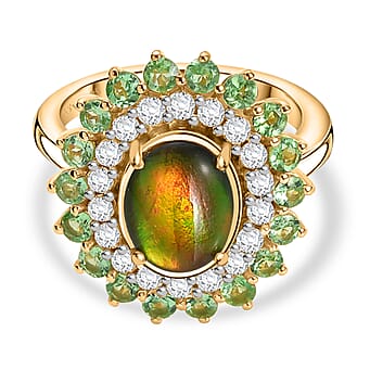 https://tjcuk.sirv.com/Products/81/7/8171996/Ammolite-Tsavorite-Garnet-White-Zircon-Main-Stone-With-Side-Stone-Ring_8171996.jpg?w=342&h=342