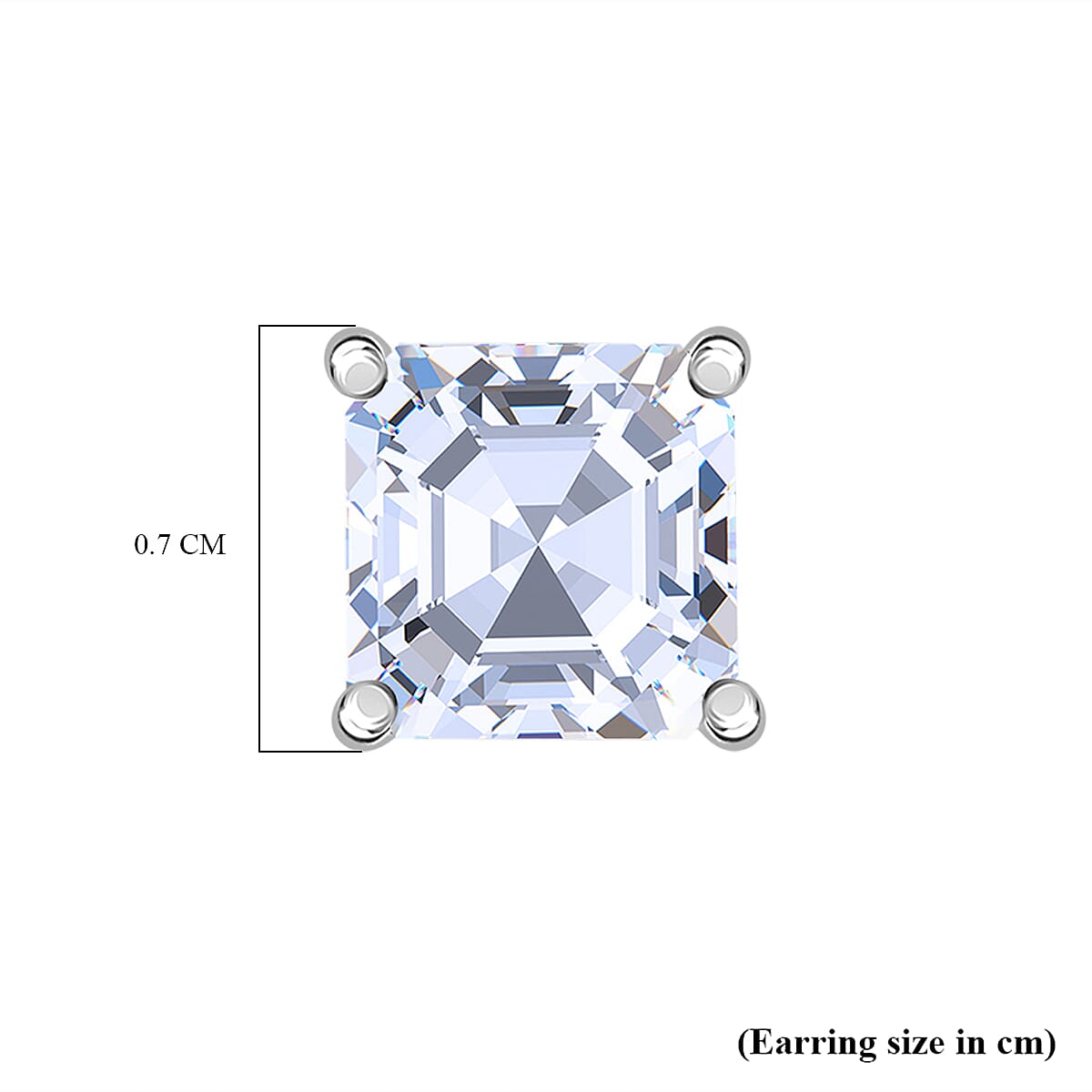 Luxuriant - 950 Platinum IGI Certified Lab Grown VS-F Diamond Earring with Screw Back 4.00 Ct.