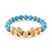 Opalite Beads, Pixiu Bracelet (Size 7 Stretchable) in Yellow Gold Tone 150.00 Ct.