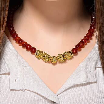 https://tjcuk.sirv.com/Products/81/7/8172090/Red-Agate-Necklace-Size-18-2-Ext-in-Yellow-Gold-Plated-330-00-Ct_8172090_1.jpg?w=342&h=342