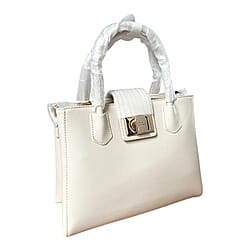 David Jones Classic Satchel Handbag with Top Handle - Blue