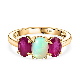 https://tjcuk.sirv.com/Products/81/7/8177808/Ethiopian-Opal-African-Ruby-3-Stone-Ring-in-14K-Gold-OverlaySterling-S_8177808.jpg?w=342&h=342