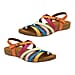 Lotus Ladies Multi Color Strips Sevilla Open-Toe Mule Sandals