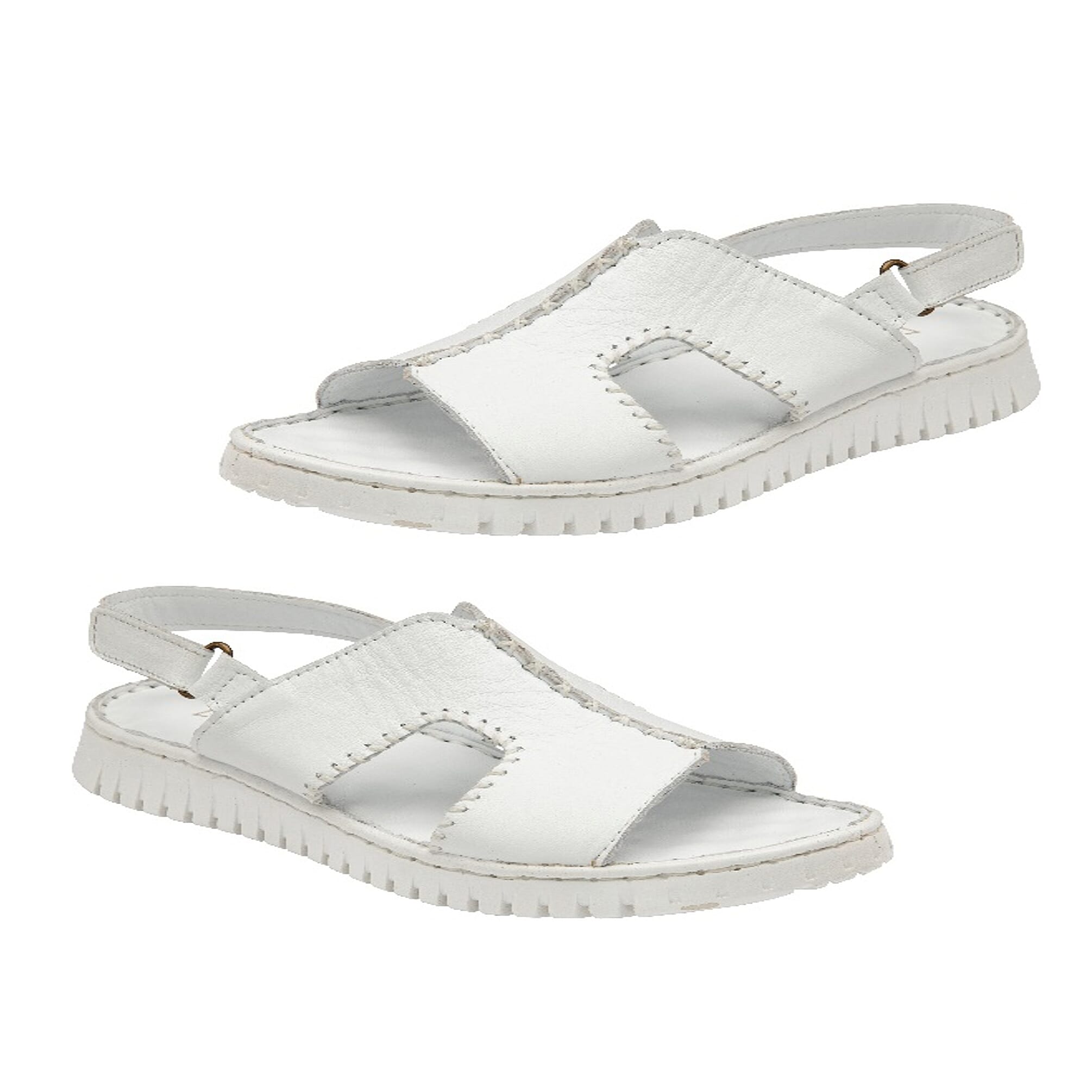 Lotus Ladies White Astrid Open-Toe Mule Sandals 