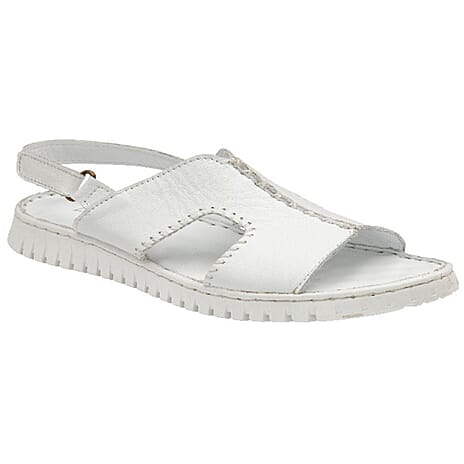 Lotus Ladies White Astrid Open-Toe Mule Sandals (Size - 6)