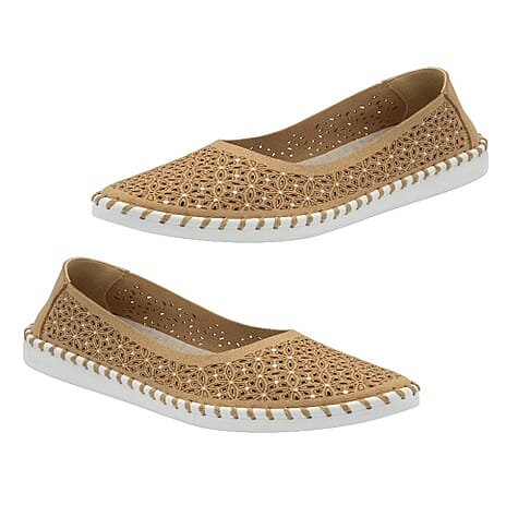 Lotus Ladies Natural Ewelina Slip-On-Shoes (Size - 6)