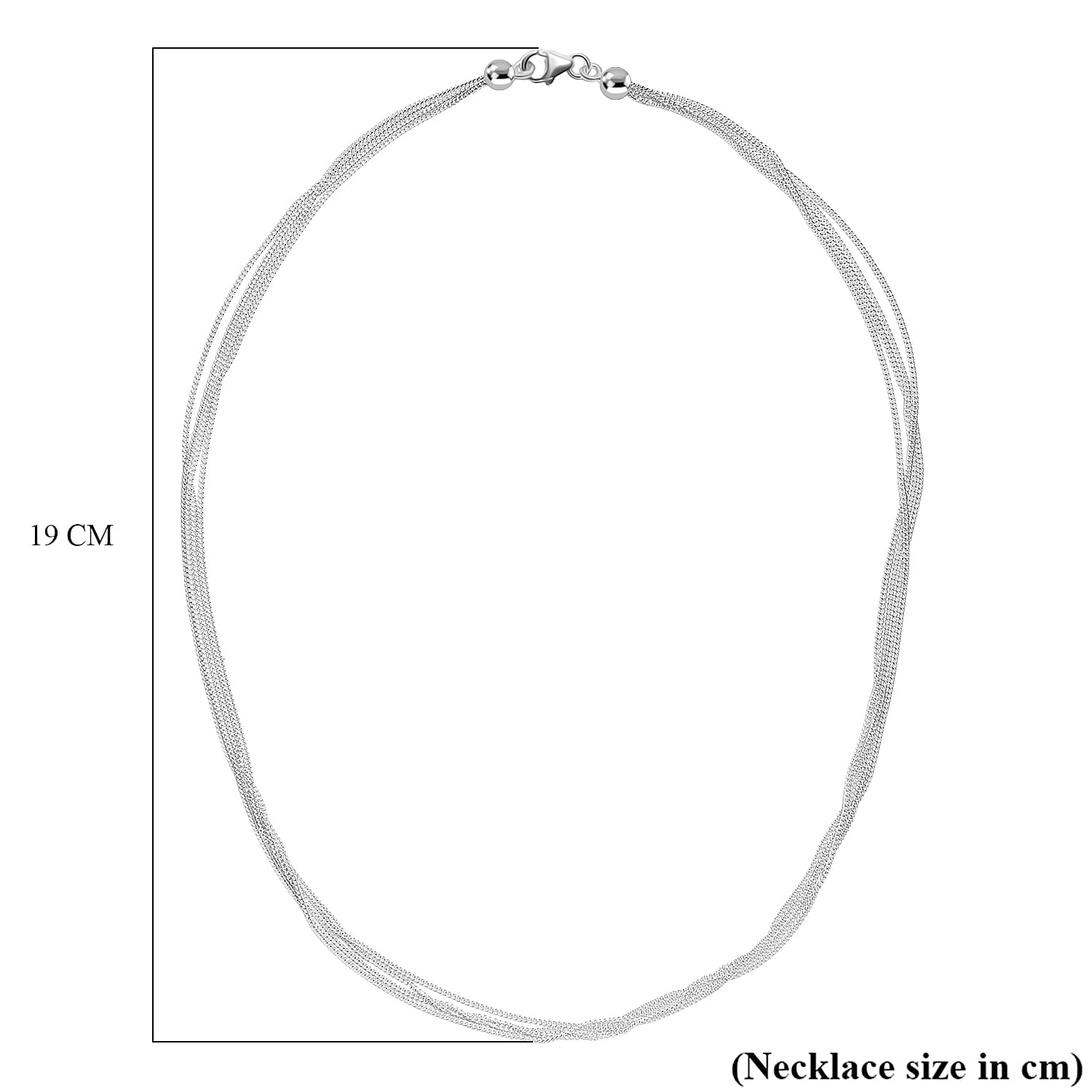 Sterling Silver Necklace (Size - 20)