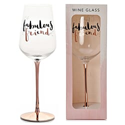 Luxe Elegant Rose Gold Stem Martini Glass with Cocktail Recipe Booklet & Sip Sip Hooray Design