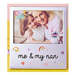 Me & My Nan Aluminium Photo Frame (Size 5x3.5) - Silver Black