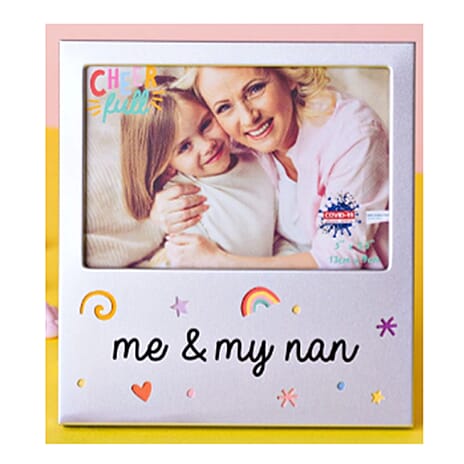 Me & My Nan Aluminium Photo Frame (Size 5x3.5) - Silver Black