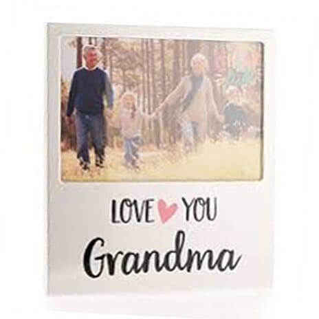 Love You Grandma Aluminium Frame (Size - 6x4) - Silver Purple