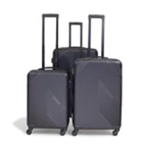 3-Piece Modern Black Luggage Set with 4 Spinner Wheels & Combination Locks (3 Sizes)