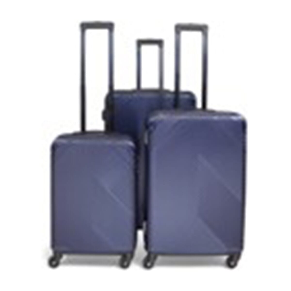 3-Piece Modern Luggage Set with 4 Spinner Wheels & Combination Locks (3 Sizes) - Navy