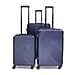 3-Piece Modern Black Luggage Set with 4 Spinner Wheels & Combination Locks (3 Sizes)