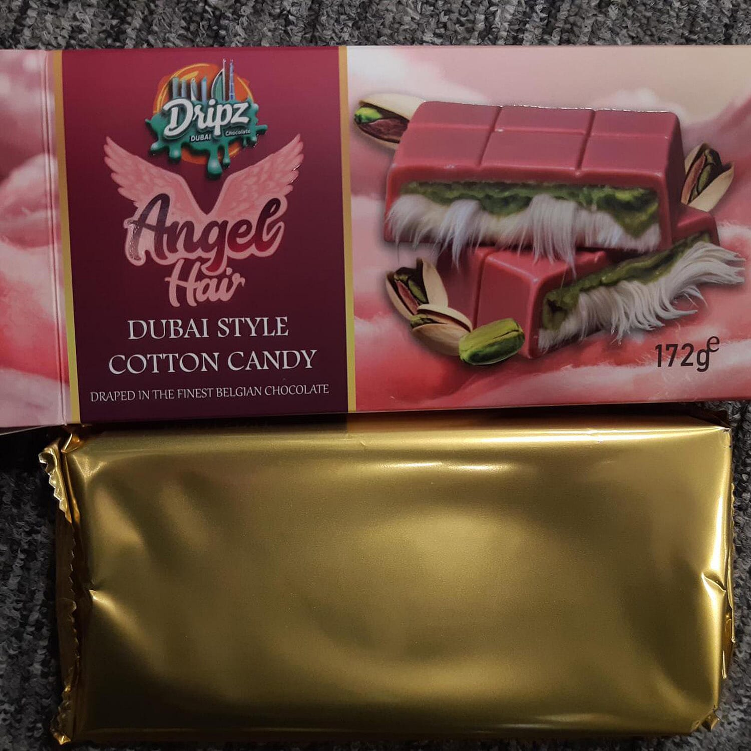 Dubai Chocolate Pistachio Kunafa with Cotton Candy