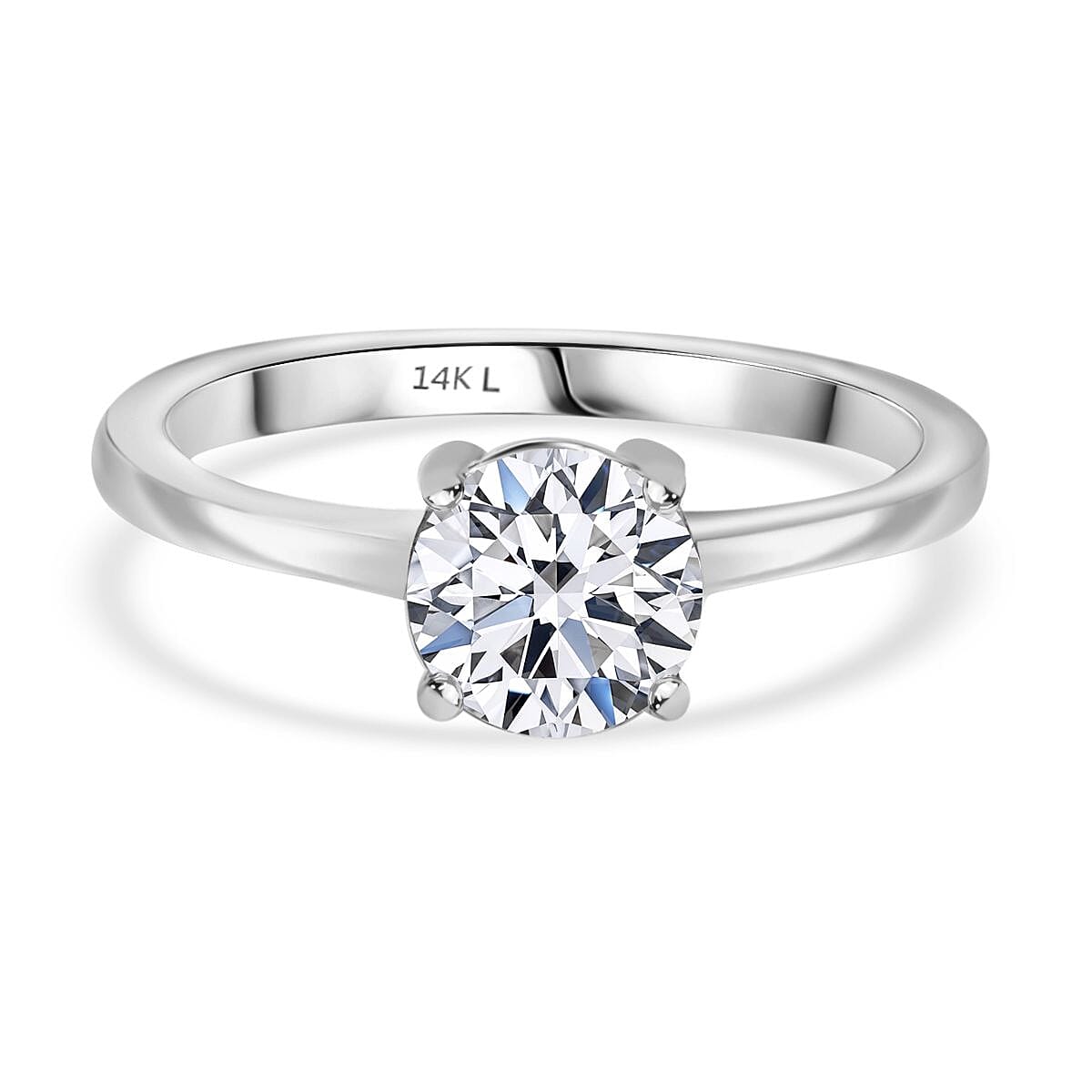 Luxuriant 14K Gold VS-EF Lab Grown Diamond Solitaire Ring